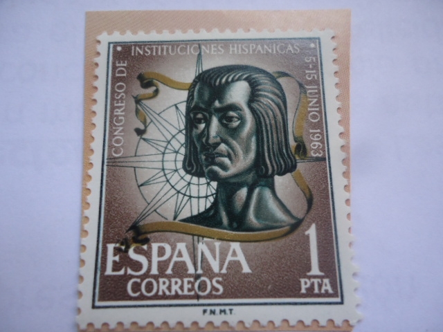 Ed:1515- Congreso de Instituciones Hispánicas, Junio 1963-Medalla de Cristobal Colón.