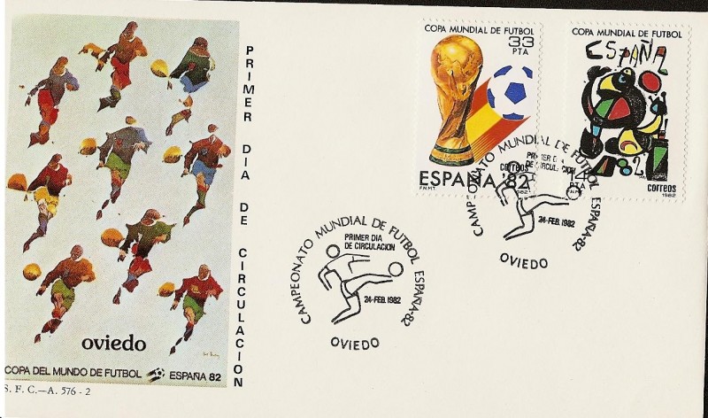 Mundial de Futbol España 82 - Cartel anunciador - Oviedo SPD