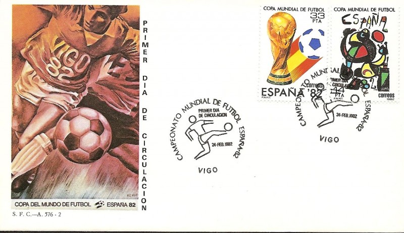 Mundial de Fùtbol España 82 - cartel anunciador - Vigo SPD