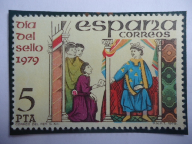 Ed:2526 - Día del Sello (1979) - Correo del Rey Siglo XIII