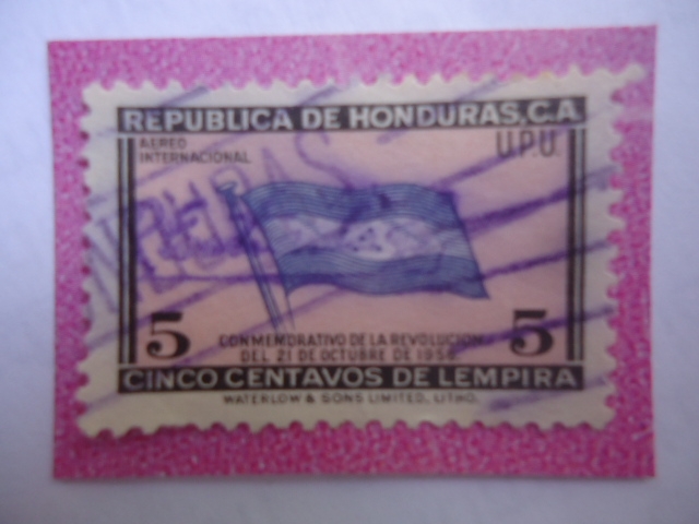 Conmemorativo de la Revolución  del 21 de Octubre de 1956 - U.P.U.- Aéro Intrnacional.