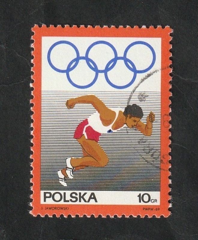 1758 - 50 Anivº del Comité olímpico polaco, Salida de carrera a pie
