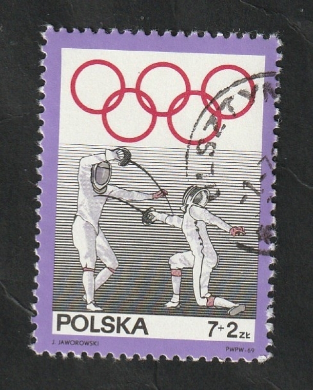 1765 - 50 Anivº del Comité olímpico polaco, Esgrima