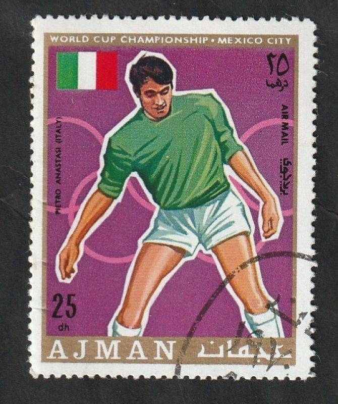 71 - Campeonato mundial de fútbol en Mexico, Pietro Anastasi (Italia)