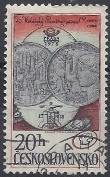 1978 - Exposición de sellos Praga, Monedas de 10 y 25 K