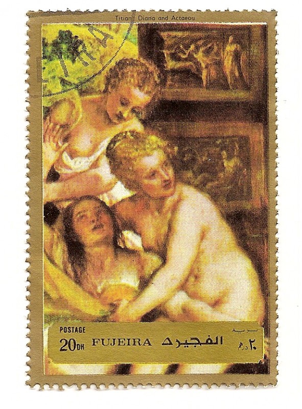 Fujeira. Pintura de Tiziano. Diana y Actenea.