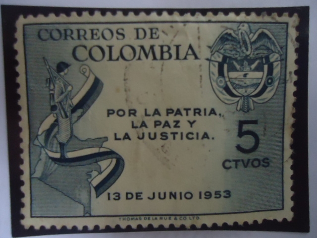 Por la Patria la Paz y la Justicia (13.6.1953)- Serie: Genaral Gustavo Rojas Pinilla.