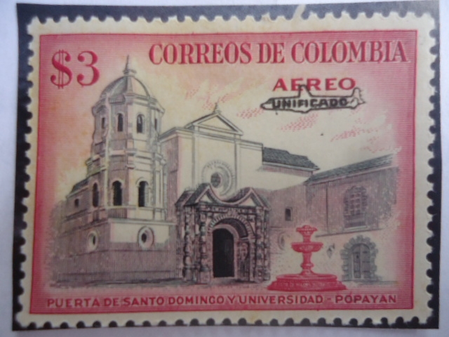 Puerta de Santo Domingo y Universidad-Popayan - Serie: Sobreimpreso en negro, Unificado.