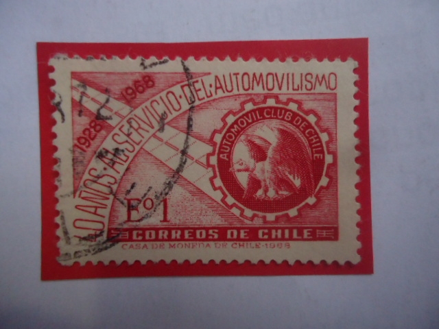 Los 40 Años al Servicio del Automovilismo (2928-1968 - Automovilismo Club de Chile - Emblema.