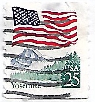 Bandera sobre el Parque Nacional de Yosemite