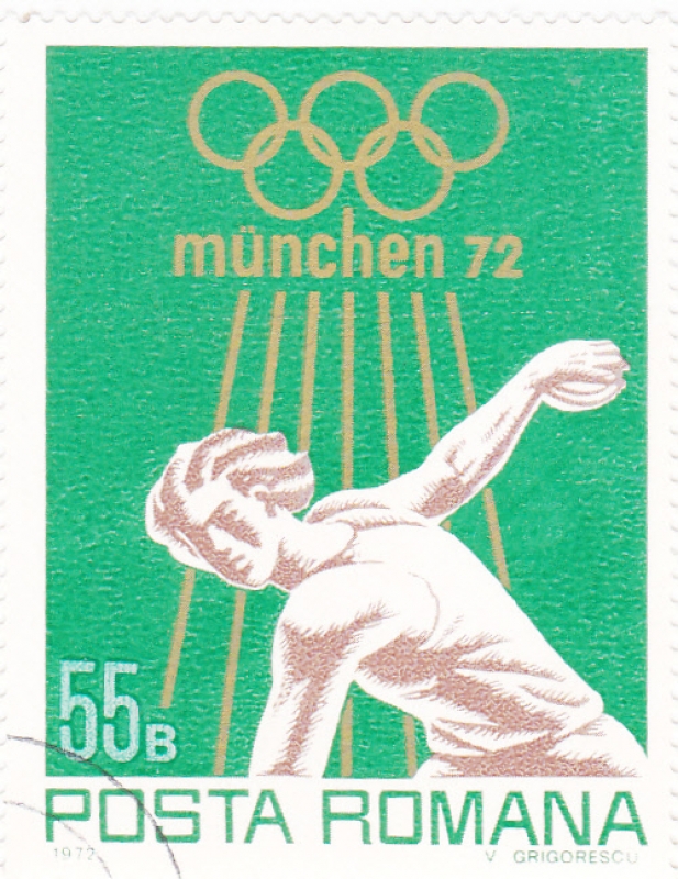 OLIMPIADA MUNICH'72 lanzamiento de disco