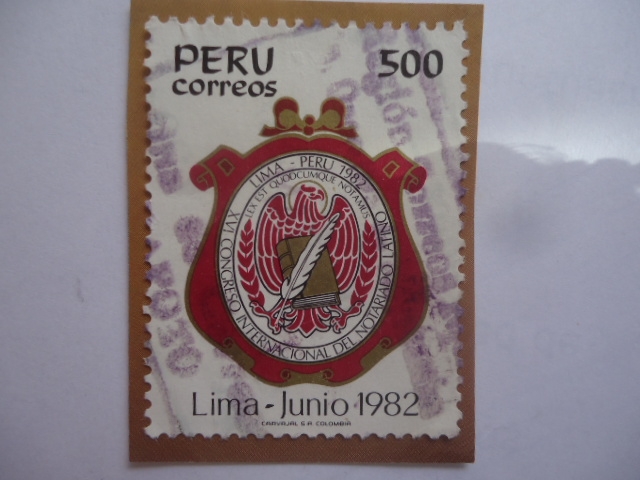 16° Congreso Internacional del Notariado Latino -Lima-Perú 1982-Emblema.