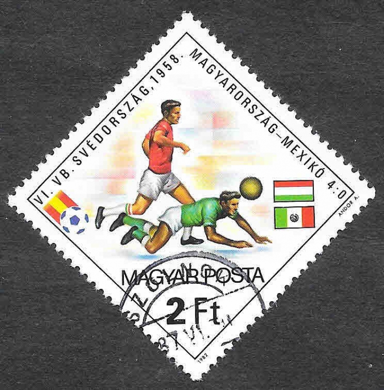 2729 - Campeonato del Mundo Hungría-México (1958)