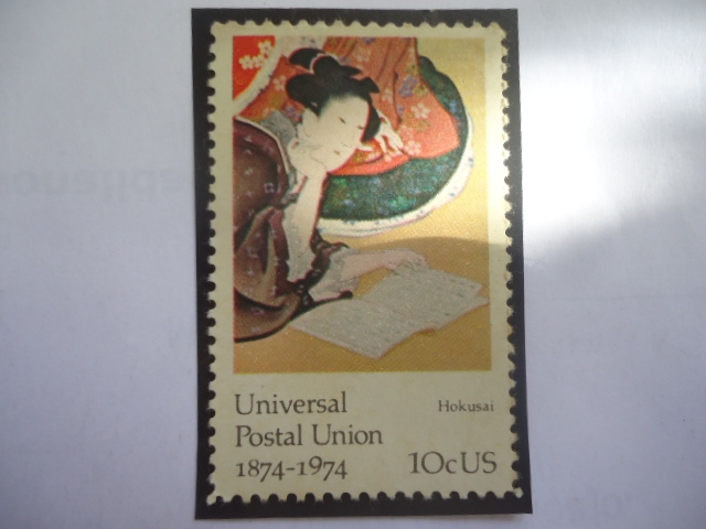 Universal Postal Union, 1874-1974-Cinco Virtudes Femeninas, por Katsushiki Hokusai (1760-1849)-Pinto