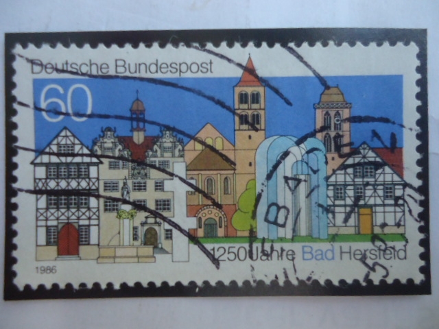 1250 Jahre Bad Hersfeld- 1250 Aniversario de la Ciudad - Vista de Bad Hersfeld (Salzburgo del Norte)