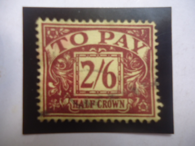 To Pay- 2/6- Half Crown -Serie:Elizabeth II-Postage Dues- Pagar 2/6 - Media Corona.