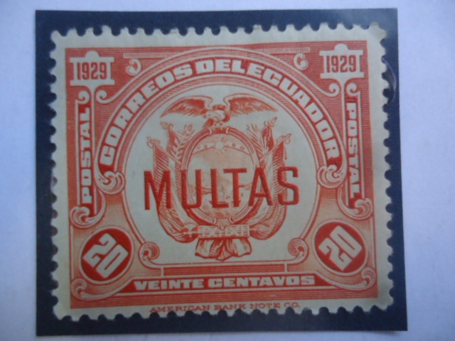 MULTAS- Escudo - postage due.