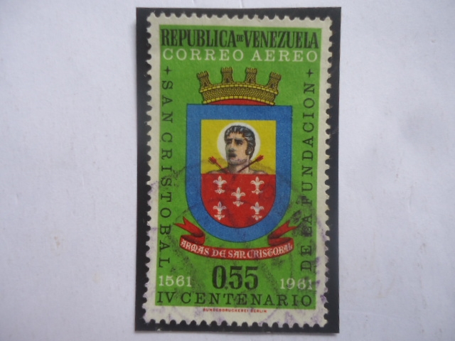 Escudo de Armas de San Cristóbal - IV Centenario de la Fundación de San Cristóbal 1561-1961