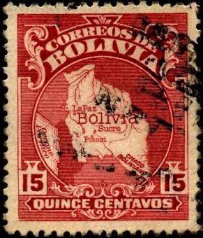 Mapa de Bolivia.