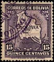 Mapa de Bolivia. 1935