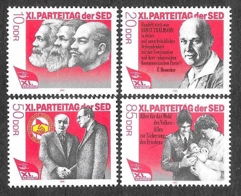 2532-2535 - XI Aniversario de la Unidad Socialista Alemana (DDR)