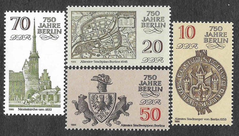 2546-2549 - 750º Aniversario de la Ciudad de Berlín (DDR)