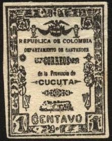 Departamento de Santander. Correos de la Provincia de Cúcuta.