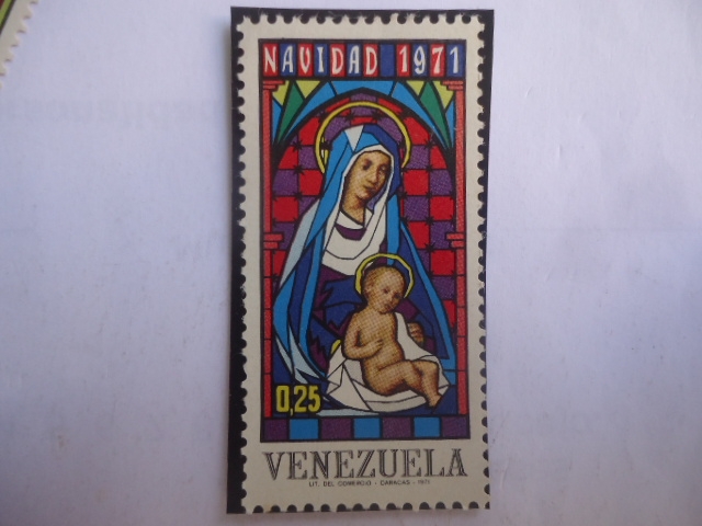 Navidad 1971 - María y el Niño.