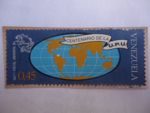 U.P.U.-Centenario de la U.P.U. Unión Postal Universal - Globo y Emblema