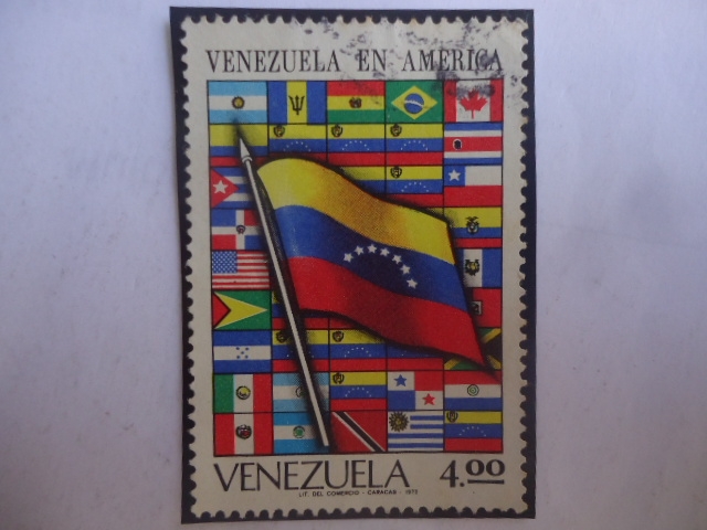 Bandera Nacional - Serie: Venezuela en América.