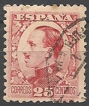 Alfonso XIII . Tipo Vaquer de Perfil. ED 495