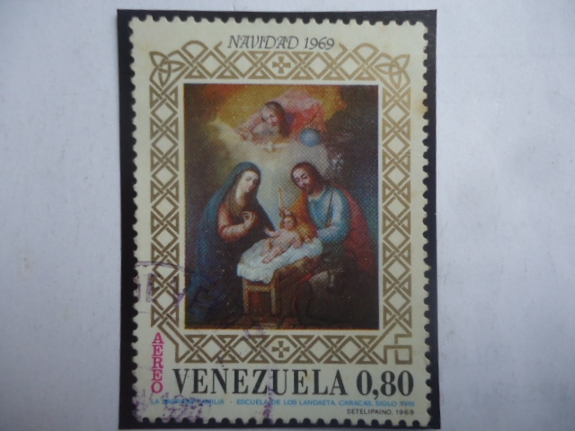 Navidad 1969 - La Sagrada Familia _Escuela de los Landaeta-Caracas S.XVIII.
