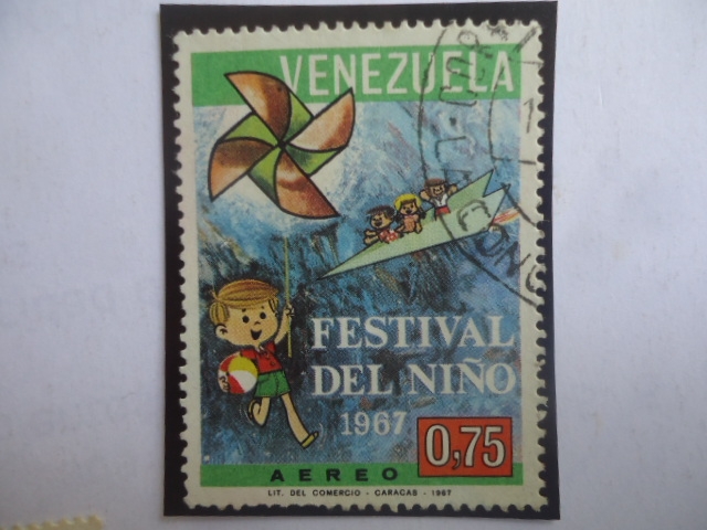 Festival del Niño 1967 - Niño con Molinete.