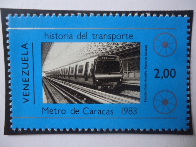 Metro de Caracas 1983 -Historia del transporte - Estación: Caño  Amarillo, Metro de Caracas.
