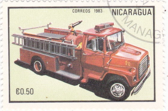Coche de epoca-camión de bomberos