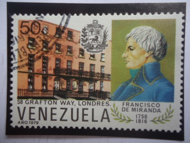 Francisco de Miranda (1750-1816)-Su residencia en Londres:58 Grafton Way - Escudo de Arma de Venezue