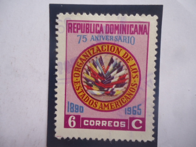 OEA-75°Aniversario (1890-1965)-Organización de los Estados Americanos. - Emblema.