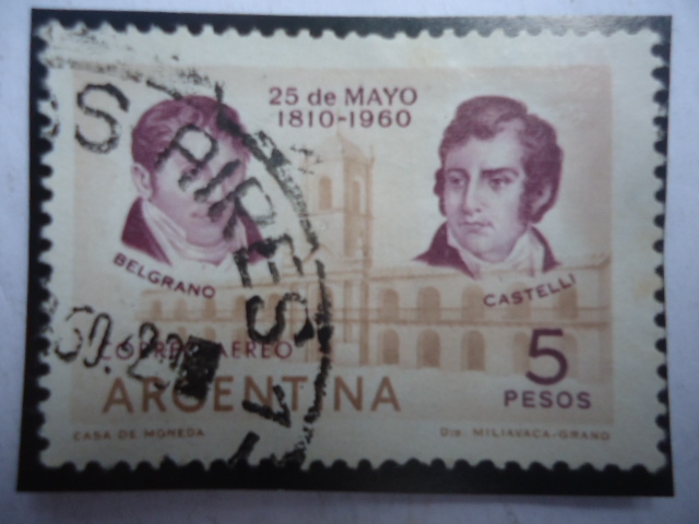 150°Aniv.de la Revolución del 25 de mayo de 1810 (1810-1960)- Personajes: Manuel Bejarano (1770-1820