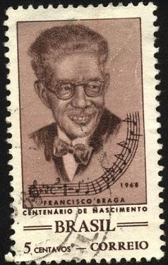 100 años nacimiento Enrique Braga y parte del himno nacional de Brasil.