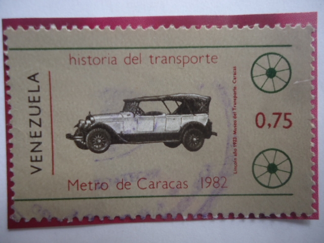 Historia del Transporte-Metro de Caracas 1981-Lincoln Año 1923-Museo del Transp.Caracas.