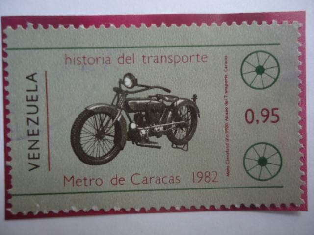 Historia del Transporte-Metro de Caracas 1981-Moto Cleveland 1920-Museo del Transp.Caracas.