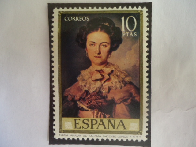 Ed:2152 - Maria Amalia  de Sajonia - Oleo del pintor Español, Vicente López y Portaña (1772-1851) - 