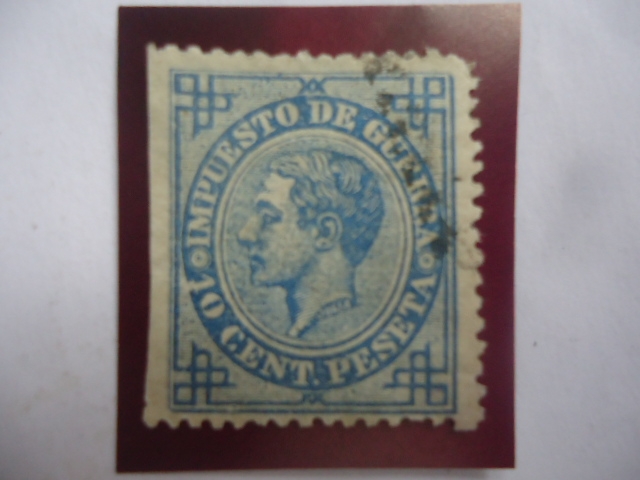 Ed:184 - King Alfonso XII- Impuesto de Guerra- Serie:Alfonso XII-Sello Año 1876