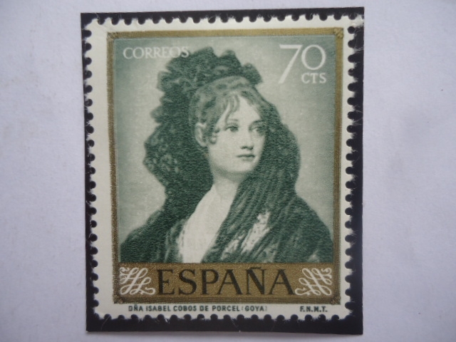 Ed:ES 1214 - Retrato de Dña. Isabel Lobo Velasco de Porcel (1805)- Oleo de pintor Francisco de Goya.