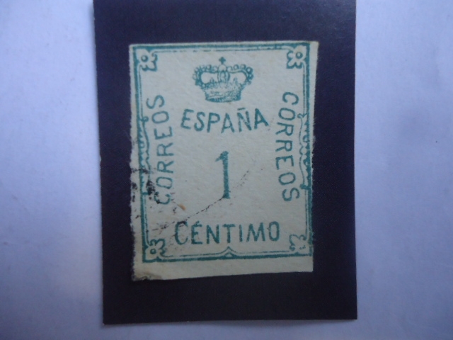 Ed:ES291 - Corona y Numeral - Sello de 1 Céntimi, año 1920