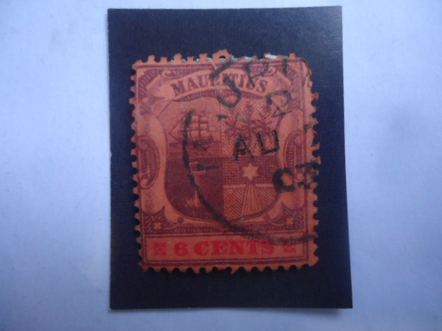 Isla Mauricio - Oficialmente: República Mauricio - Escudo de Armas 1902 - 