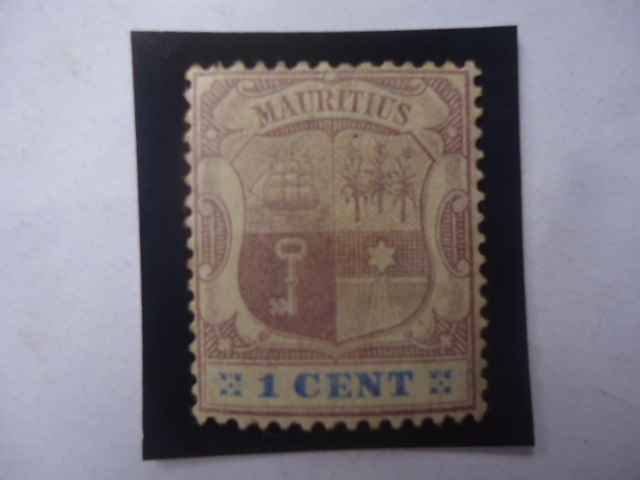 Isla Mauricio - Oficialmente: República Mauricio - Escudo de Armas 1895- Serie: 1895-1904)
