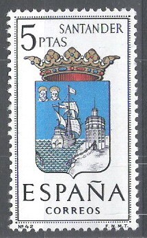 1636 Escudos de capitales de provincias españolas.Santander.