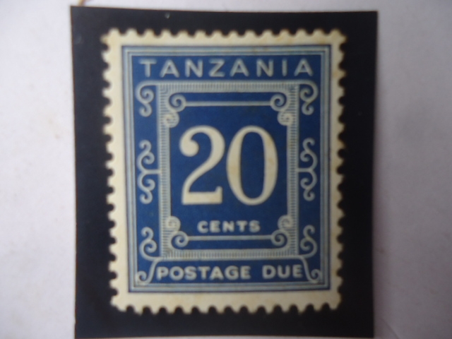 Postage Due - Sello de 5 Céntimos deTanzania. Año 1967