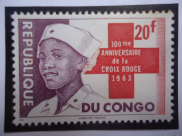 Cruz Roja - Enfermera de la Cruz Roja -100 Aniversario de la Cruz Roja-1963.